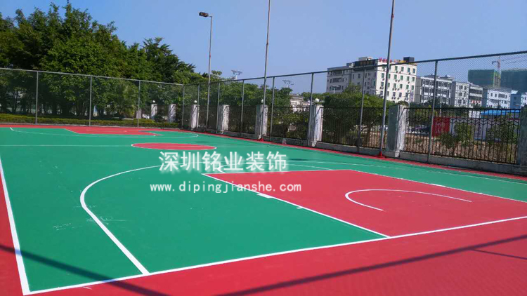 深圳寶安西鄉(xiāng)硅PU籃球場(chǎng)工程案例