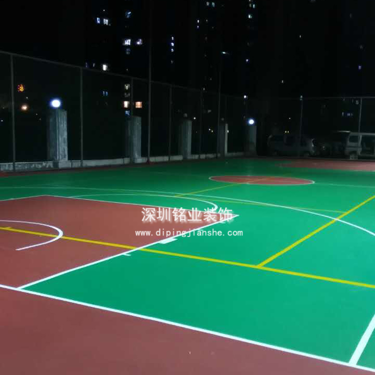 深圳龍崗區(qū)坪山硅PU籃球場(chǎng)