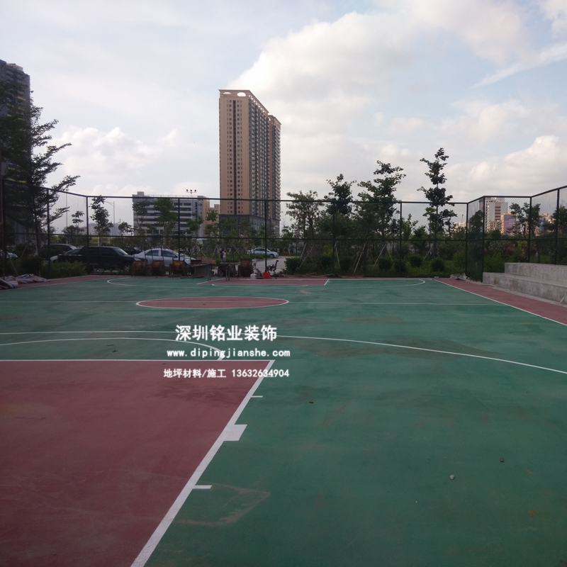 深圳中心路公園硅PU籃球場(chǎng)案例