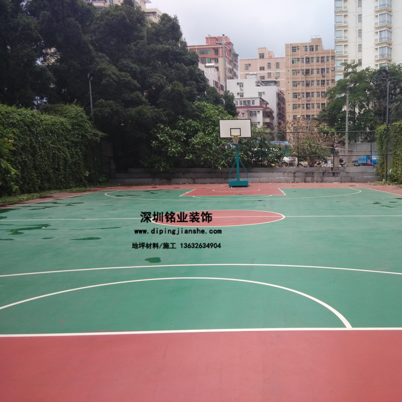 深圳上梅林社區(qū)硅PU籃球場(chǎng)案例
