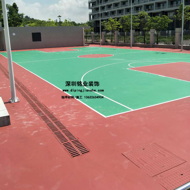 深圳龍崗消防局硅PU籃球場(chǎng)、網(wǎng)球場(chǎng)案例